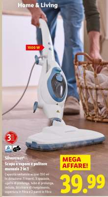 Silvercrest® Scopa a vapore e pulitore manuale 2 in 1