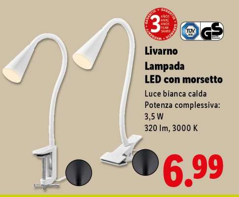 Livarno Lampada LED con morsetto