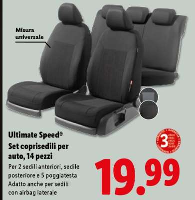 ULTIMATE SPEED® Set coprisedili per auto, 14 pezzi