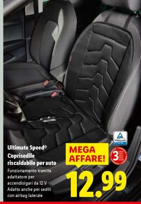 Ultimate Speed® Coprisedile riscaldabile per auto