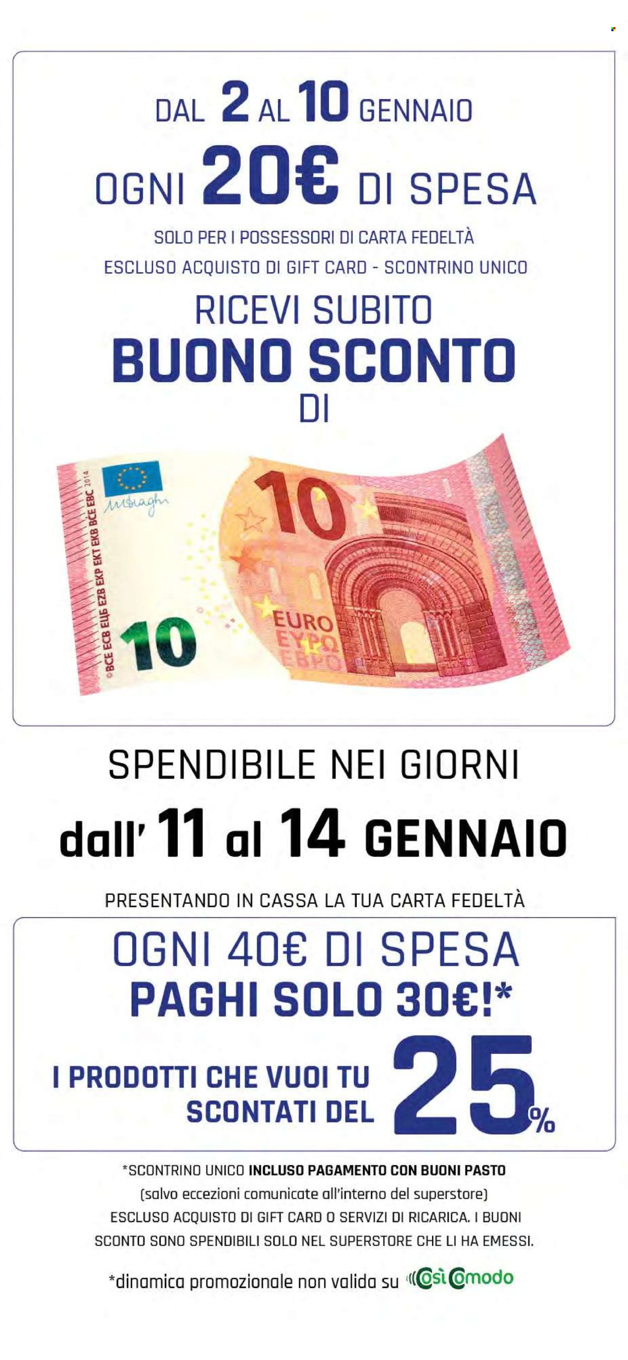 Volantino Famila - 2/1/2026 - 10/1/2026. Pagina 2