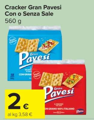 Cracker Gran Pavesi Con o Senza Sale