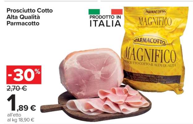 Prosciutto cotto alta qualità PARMACOTTO