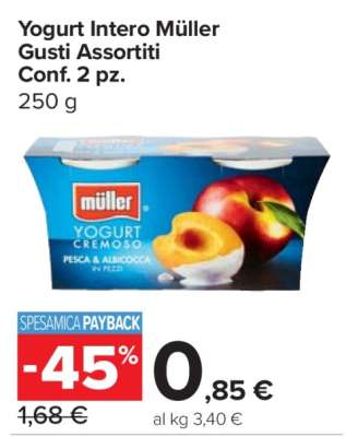 Yogurt Intero Müller Gusti Assortiti Conf. 2 pz.