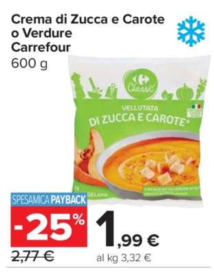 Crema di Zucca e Carote o Verdure Carrefour