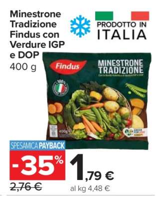 Minestrone Tradizione Findus con Verdure IGP e DOP