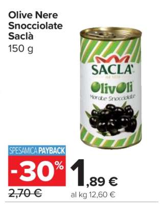 Olive Nere Snocciolate Saclà