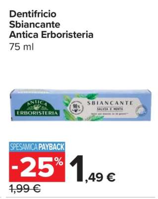 Dentifricio Sbiancante Antica Erboristeria
