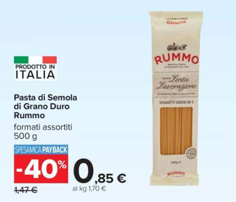 Pasta di Semola di Grano Duro Rummo