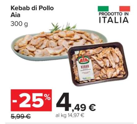 Kebab di pollo Aia