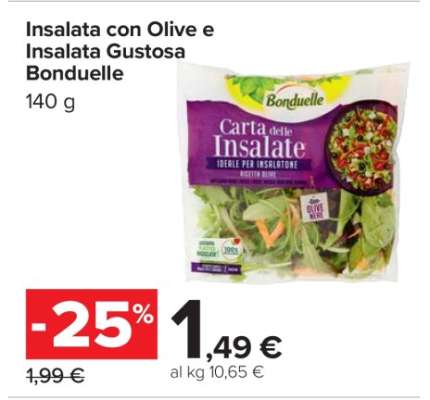 Insalata con Olive e Insalata Gustosa Bonduelle