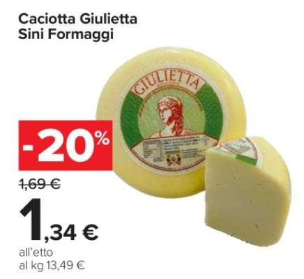 Caciotta Giulietta Sini Formaggi