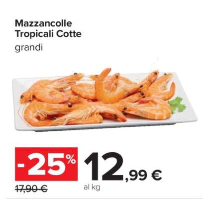 Mazzancolle Tropicali Cotte