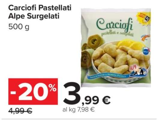 Carciofi Pastellati Alpe Surgelati