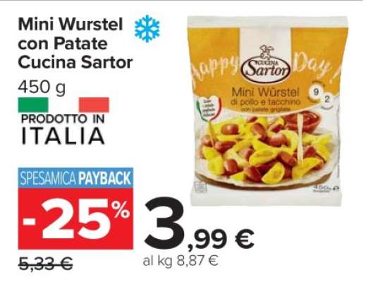 Mini Wurstel con Patate Cucina Sartor