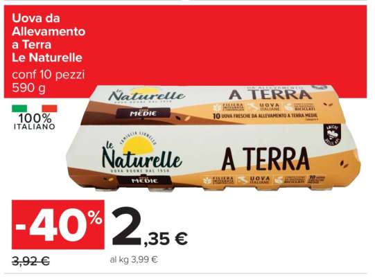 Uova da Allevamento a Terra Le Naturelle