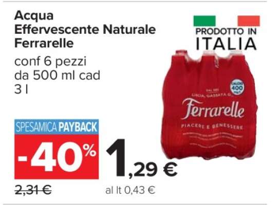 Acqua Effervescente Naturale Ferrarelle