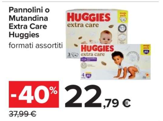 Pannolini o Mutandina Extra Care Huggies