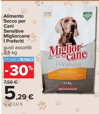 Alimento Secco per Cani Sensitive Migliorcane I Preferiti