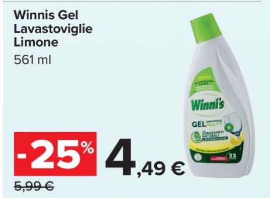 Winnis Gel Lavastoviglie Limone