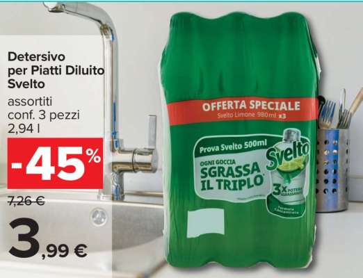 Detersivo per Piatti Diluito Svelto