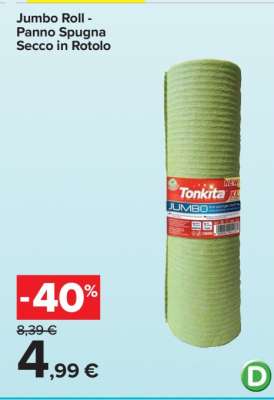 Jumbo Roll - Panno Spugna Secco in Rotolo