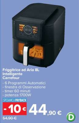 Friggitrice ad Aria 8L Intelligente Carrefour