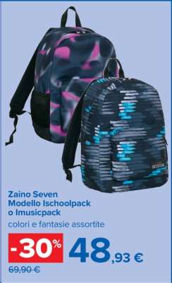 Zaino Seven Modello Ischoolpack o Imusicpack