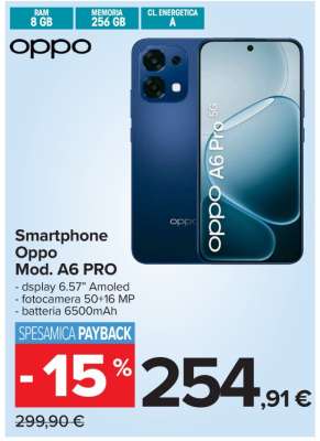 Smartphone Oppo Mod. A6 PRO