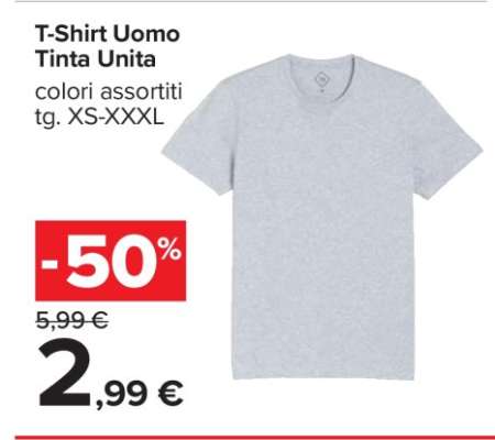 T-Shirt Uomo Tinta Unita