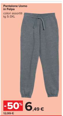 Pantalone Uomo in Felpa