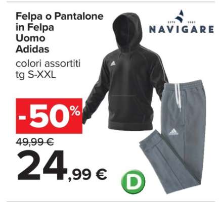 Felpa o Pantalone in Felpa Uomo Adidas