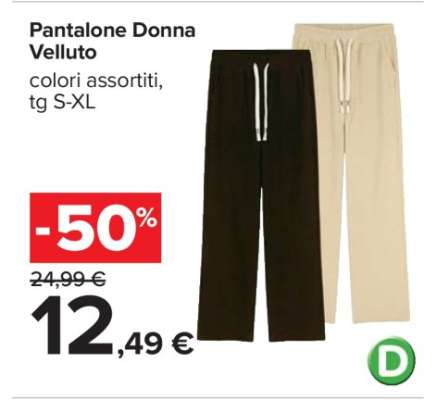 Pantalone Donna Velluto