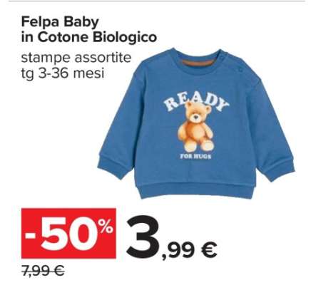 Felpa Baby in Cotone Biologico