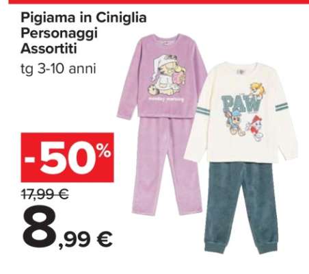 Pigiama in Ciniglia Personaggi Assortiti