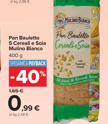 Pan Bauletto 5 Cereali e Soia Mulino Bianco