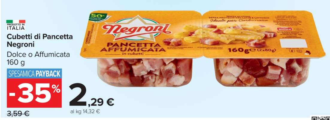 Cubetti di Pancetta Negroni