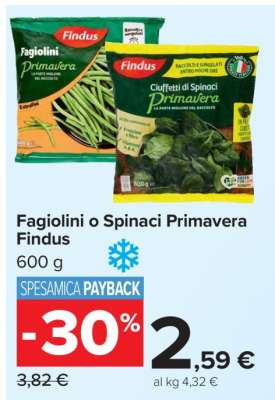 Fagiolini o Spinaci Primavera Findus