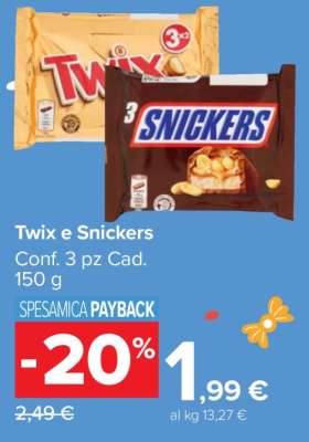 Twix e Snickers