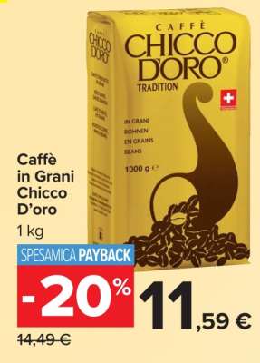 Caffè in grani Chicco d’Oro