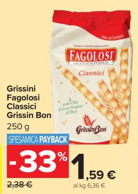 Grissini Fagolosi Classici Grissin Bon