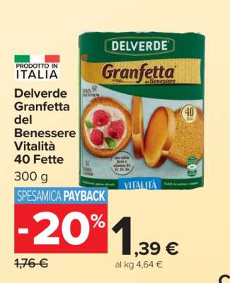Delverde Granfetta del Benessere Vitalità 40 Fette