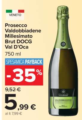 Prosecco Valdobbiadene Millesimato Brut DOCG Val D’Oca