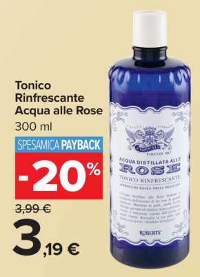 Tonico Rinfrescante Acqua alle Rose