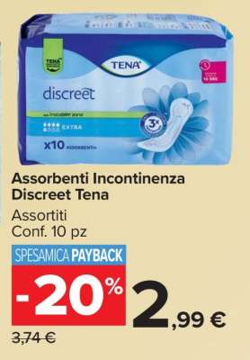 Assorbenti Incontinenza Discreet Tena