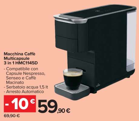 Macchina Caffè Multicapsule 3 in 1 HMC1145D