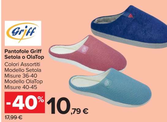 Pantofole Griff Setola o OlaTop
