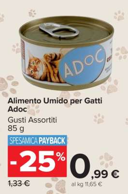 Alimento Umido per Gatti Adoc