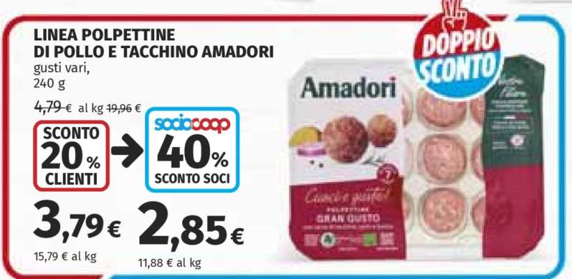 LINEA POLPETTINE DI POLLO E TACCHINO AMADORI