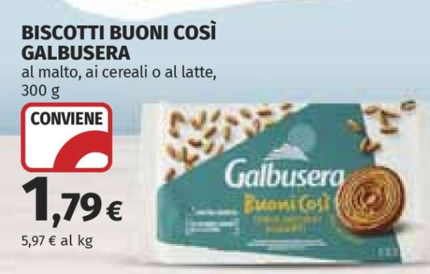 BISCOTTI BUONI COSÌ GALBUSERA